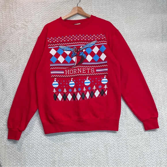 Champion Other - Champion Eco Fleece Delaware‎ State Hornets Red Ugly Christmas Sweater Medium